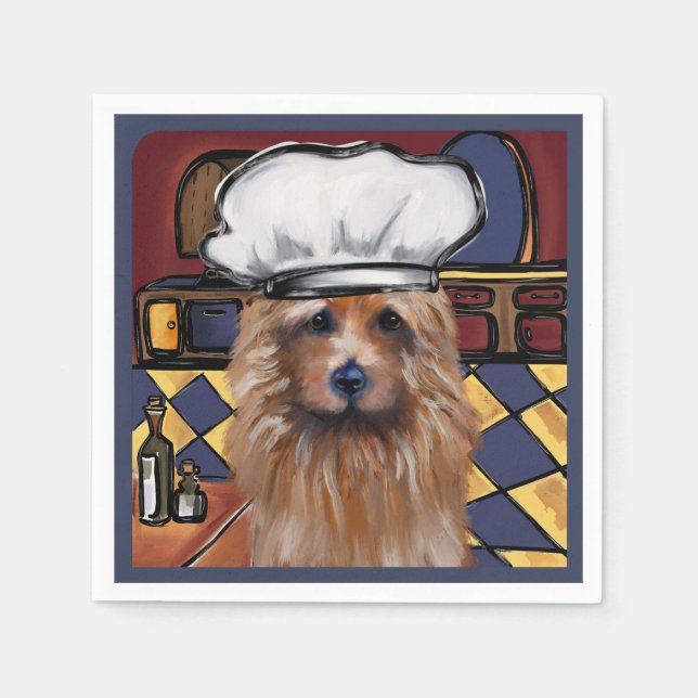 Serviette En Papier Terrier Australien  (Devant)