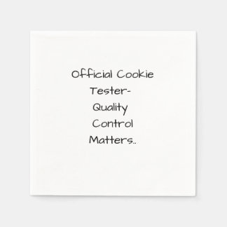Serviette En Papier Testeur de biscuits officiel - Le contrôle qualité