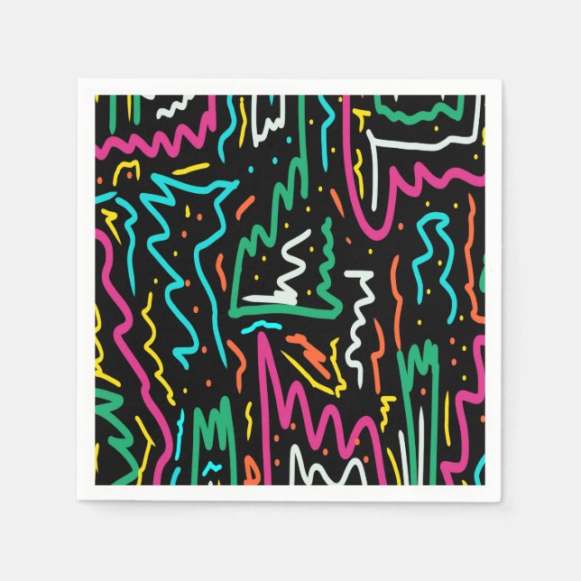 Serviette En Papier Tête de contraste Gras Neon (Devant)
