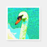 Tête de cygne blanc majestueux 