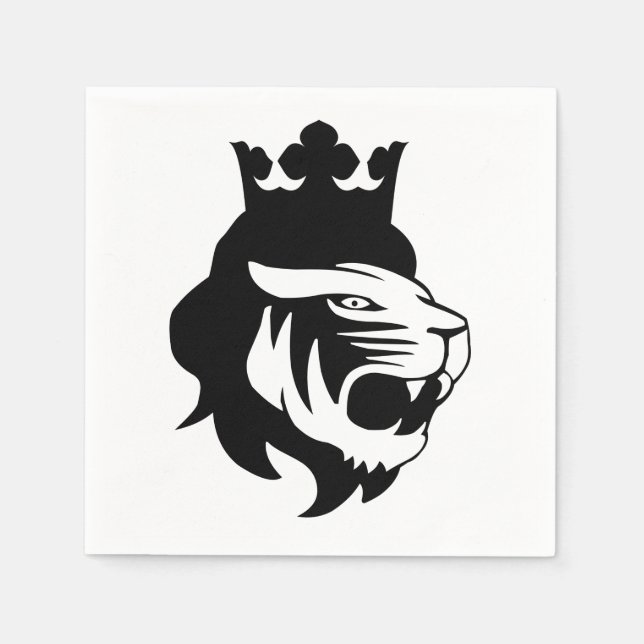 Serviette En Papier Tête du lion (Devant)