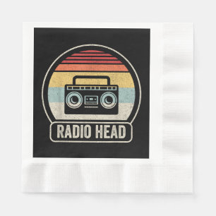 Serviette En Papier Tête radio Vintage