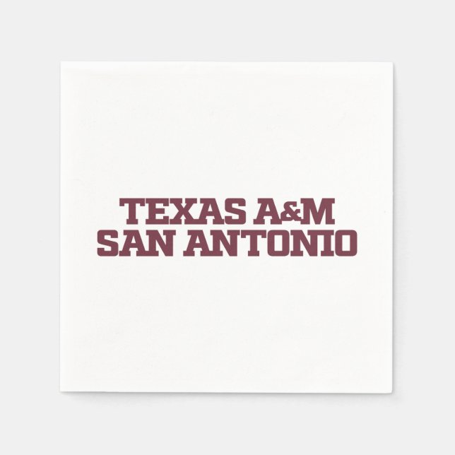 Serviette En Papier Texas A&M San Antonio (Devant)