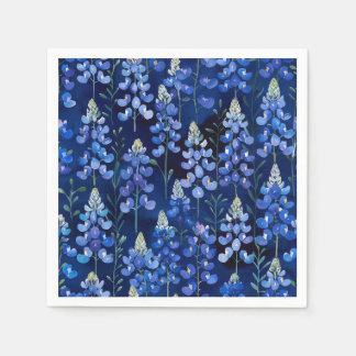 Serviette En Papier Texas Bluebonnets Blue Wild Flowers Motif