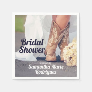 Serviette En Papier Texas Bride à Boots Bridal Shower