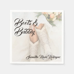 Serviette En Papier Texas Bride à Rhinestone Boots Bridal Shower