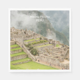 Serviette En Papier Texte personnalisé Pérou Machu Picchu
