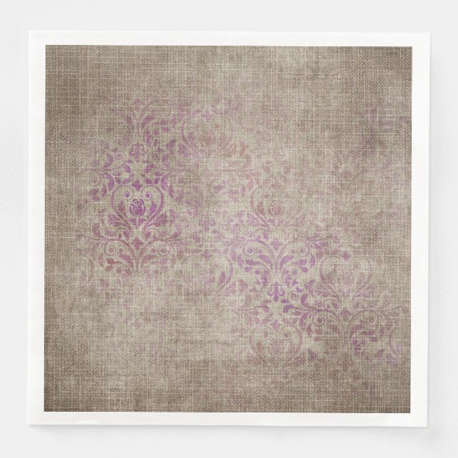 Serviette En Papier Texture des Damas vieilles (Devant)