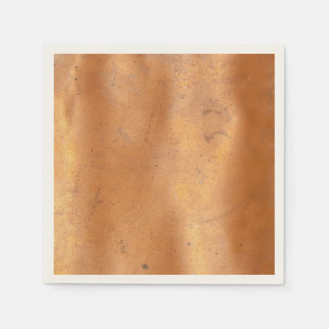 Serviette En Papier Texture en cuivre métallique (Devant)