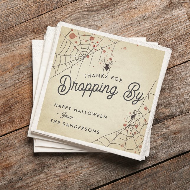 Serviette En Papier Thanks For Dropping By Halloween Party (Créateur téléchargé)