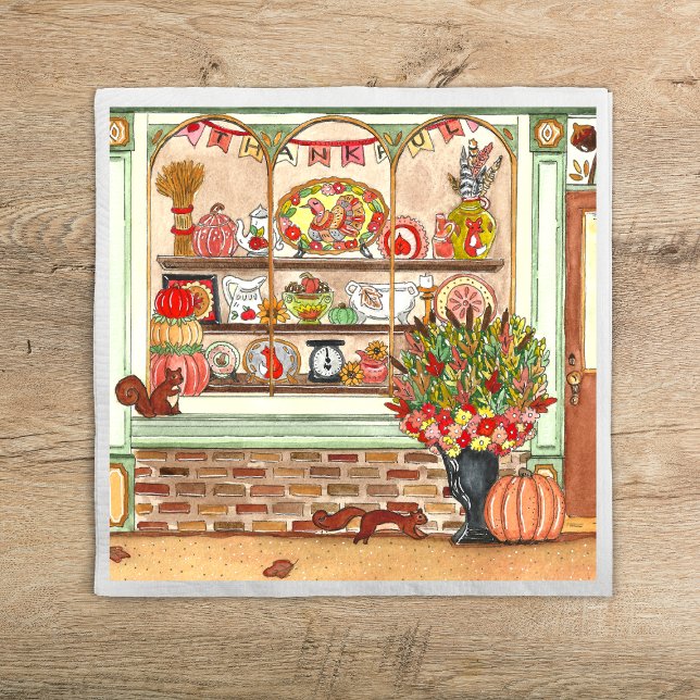 Serviette En Papier Thanksgiving Antique Shop (Créateur téléchargé)