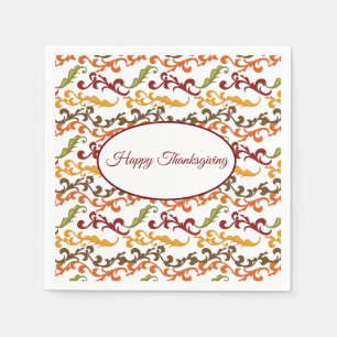 Serviette En Papier Thanksgiving Autumn Leaves Naples