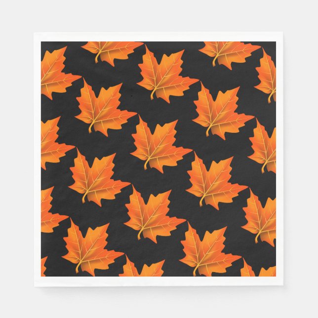 Serviette En Papier Thanksgiving Autumn Leçons Papier Naples (Devant)