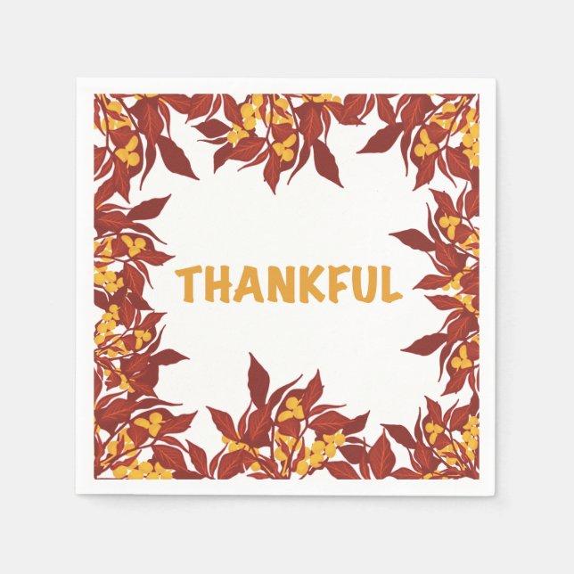 Serviette En Papier Thanksgiving Cocktail Napkins (Devant)