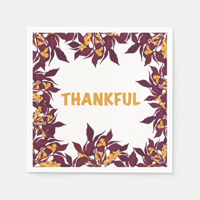 Serviette En Papier Thanksgiving Cocktail Napkins (Devant)