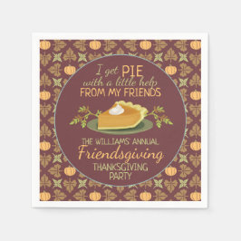 Serviette En Papier Thanksgiving Friendsgiving Party Citrouille Humour