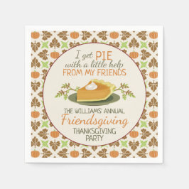 Serviette En Papier Thanksgiving Friendsgiving Party Citrouille Pie Fu
