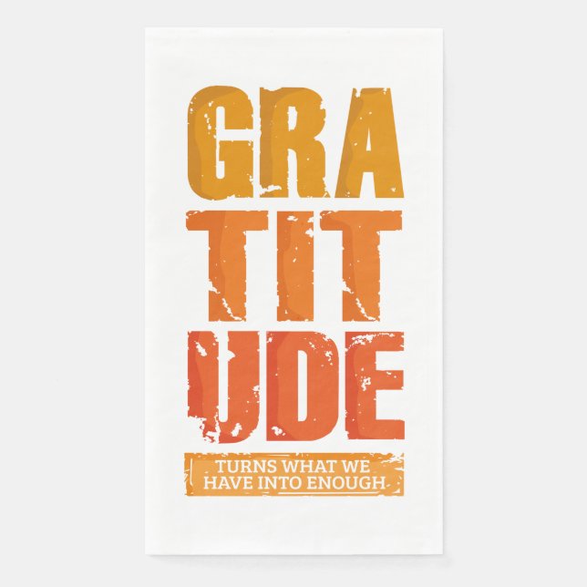 Serviette En Papier Thanksgiving Gratitude Famille Se Reunir (Devant)