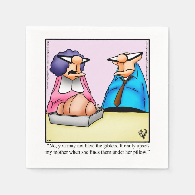 Serviette En Papier Thanksgiving Humour Cocktail Party Napkins (Devant)