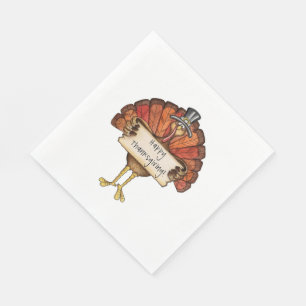 Serviette En Papier Thanksgiving/serviette/Turquie standard blanches