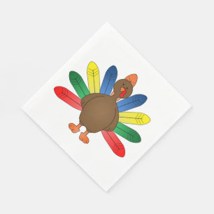 Serviette En Papier Thanksgiving/serviette/Turquie standard blanches