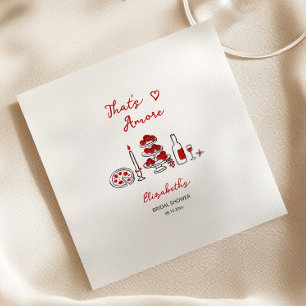Serviette En Papier That's Amore Italian Red Bridal Shower