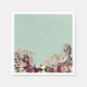 Serviette En Papier Thé chez Alice au pays des merveilles