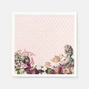 Serviette En Papier Thé chez Alice au pays des merveilles