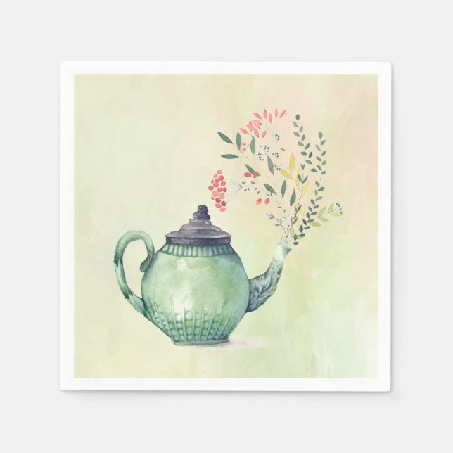 Serviette En Papier Thé de floraison (Devant)