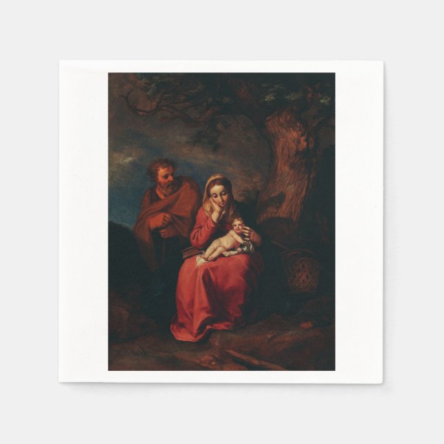 Serviette En Papier The Flight into Egypt by Abraham Bloemaert  (Devant)