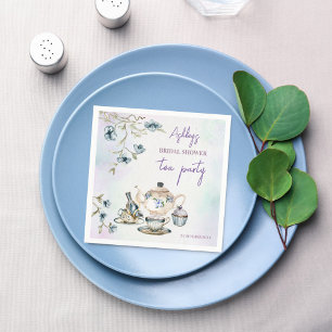 Serviette En Papier thé floral français fête de mariage imprimé
