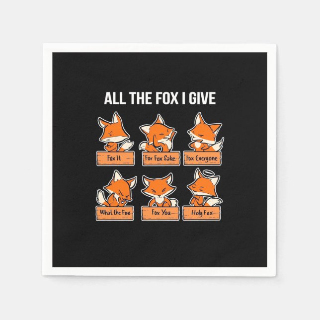 Serviette En Papier The Fox I Give (Devant)