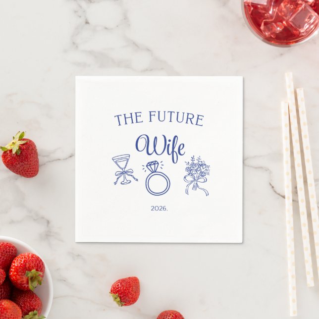 Serviette En Papier The future wife paper napkin (En situation)