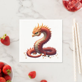 Serviette En Papier The golden serpent dragon.