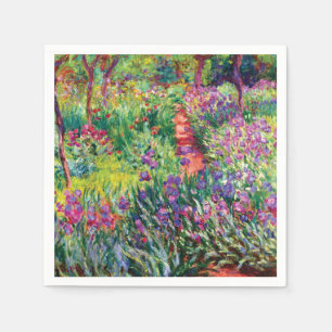 Serviette En Papier The Iris Garden by Claude Monet