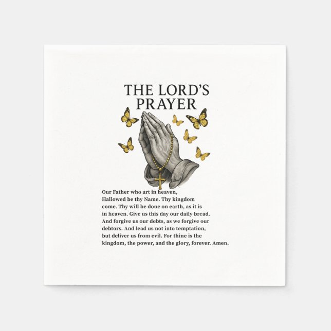 Serviette En Papier The Lord's Prayer (Devant)