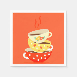 Serviette En Papier Thé mignon d'après-midi de tasse de thé