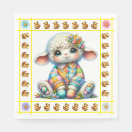 Serviette En Papier Thème Animaux de Bébé - Invitation