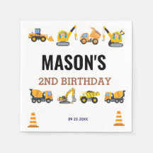 Thème d'anniversaire Construction pour garçons