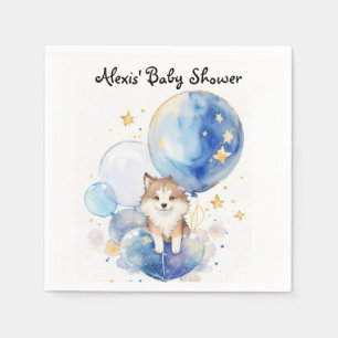 Serviette En Papier Thème de Baby shower de loup mignon