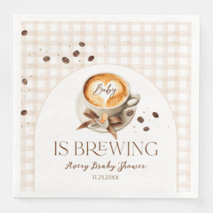 Serviette En Papier Thème de bébé de haricot de café de bébé est en tr