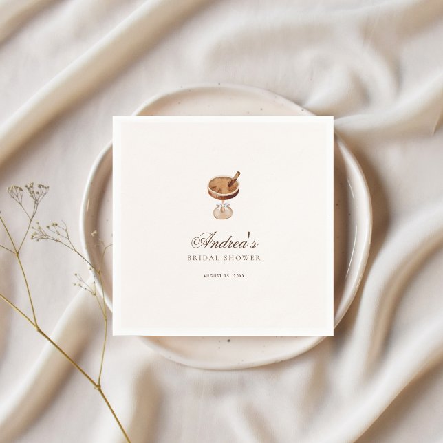 Serviette En Papier Thème de café Martini Espresso Fête de Fiançailles (Créateur téléchargé)