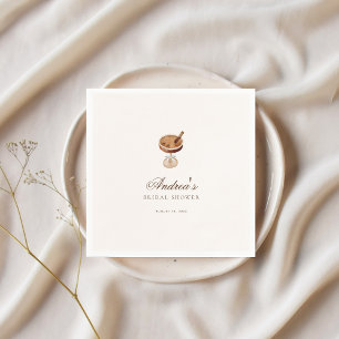 Serviette En Papier Thème de café Martini Espresso pour enterrement de