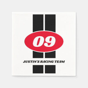 Serviette En Papier Thème de course automobile pour enfants 9e anniver