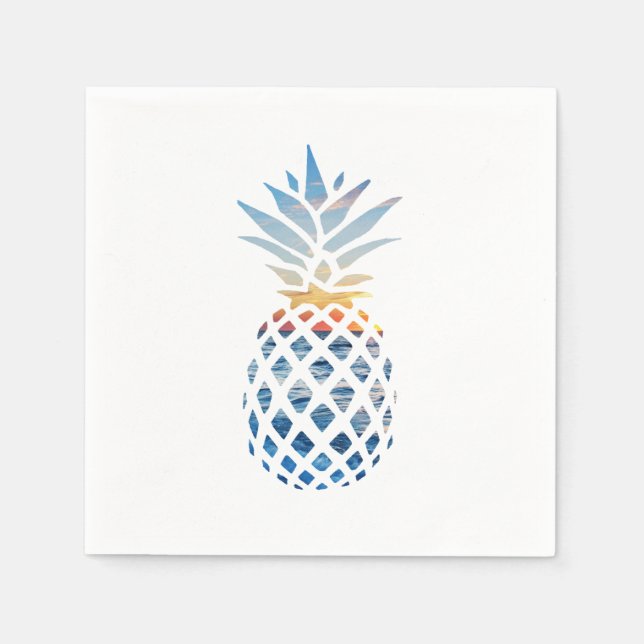 Serviette En Papier Thème de fête d'anniversaire Tropical Pineapple (Devant)
