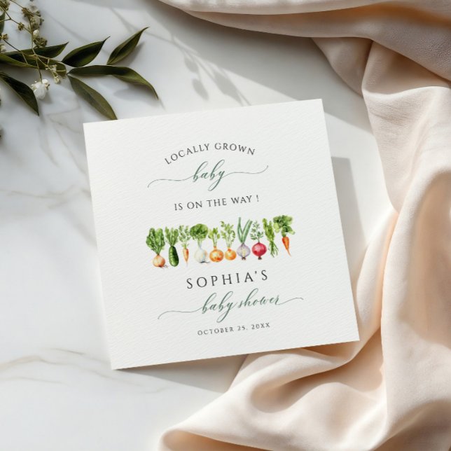 Serviette En Papier Thème de fête prénatale neutre et champêtre pour b (Créateur téléchargé)