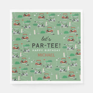 Serviette En Papier Thème de golf Par-Tee Fête d'anniversaire
