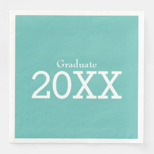 Serviette En Papier Thème de graduation Aqua Papier Napkin