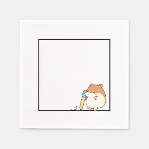 Serviette En Papier Thème de hamster, joli hamster