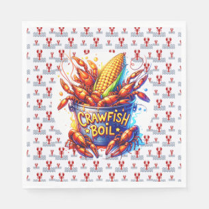 SERVIETTE EN PAPIER THÈME DE LA BOUILLE DE POISSON